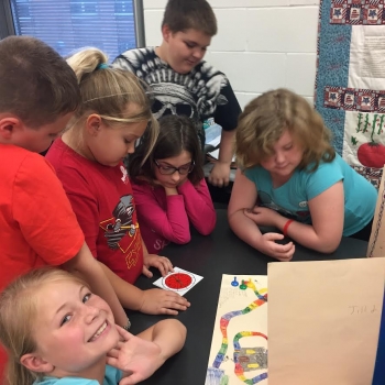 students showing HIVE time projects